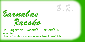 barnabas racsko business card